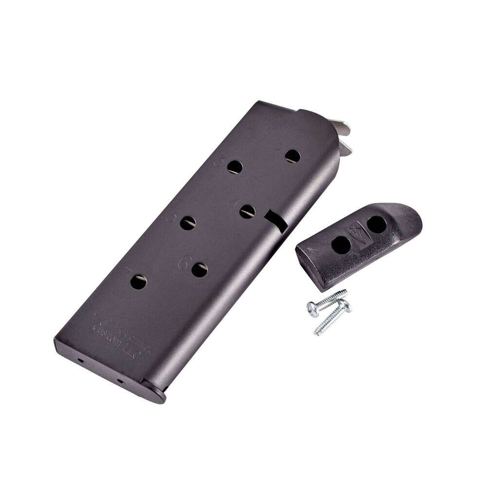 Magazines Chip McCormick 4.50" 45ACP CMP MTC GRD CMP 45ACP 7RD BLK W/PAD MAG • Model: 4.50"